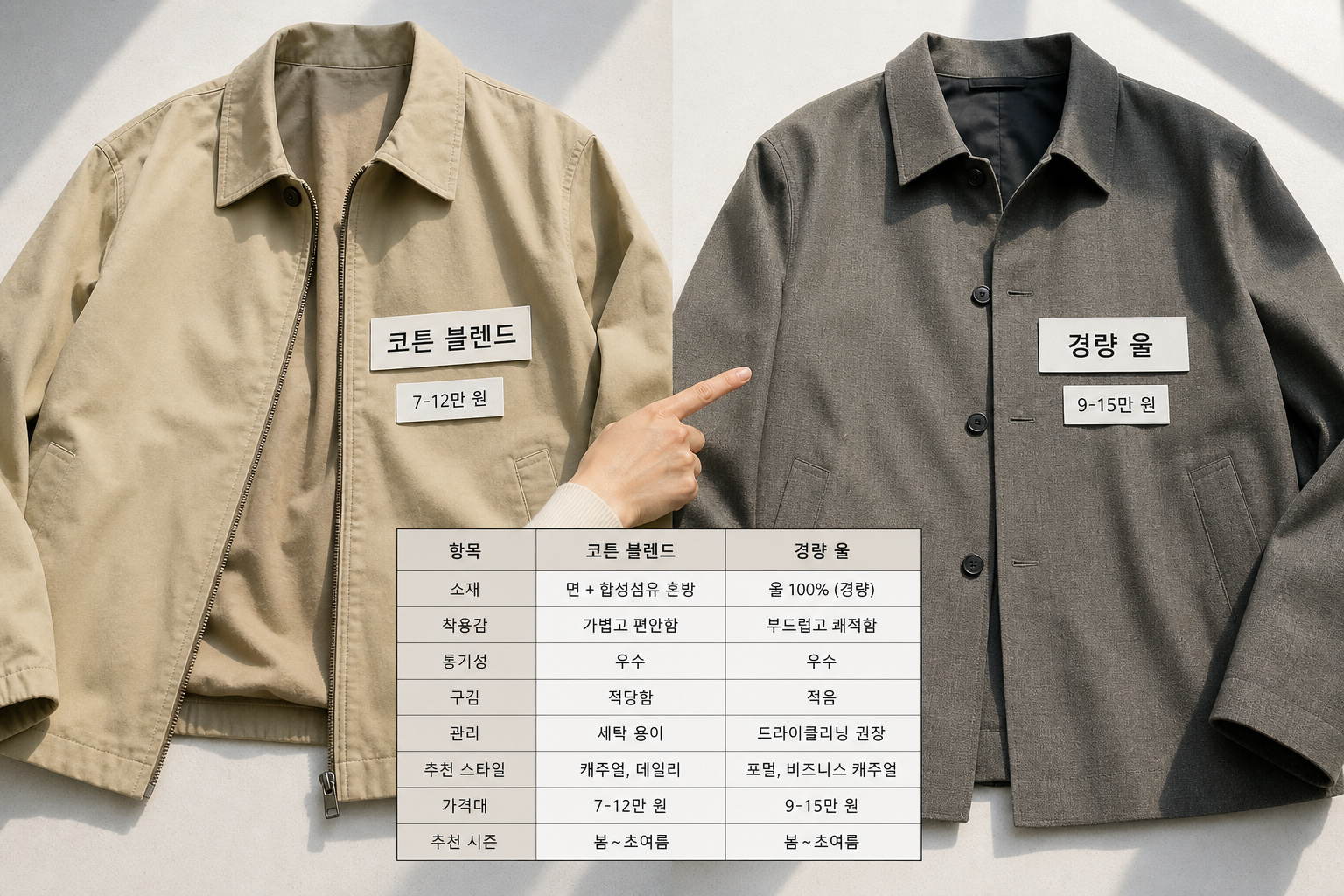 2025 남성 봄 아우터 소재별 착용 가이드