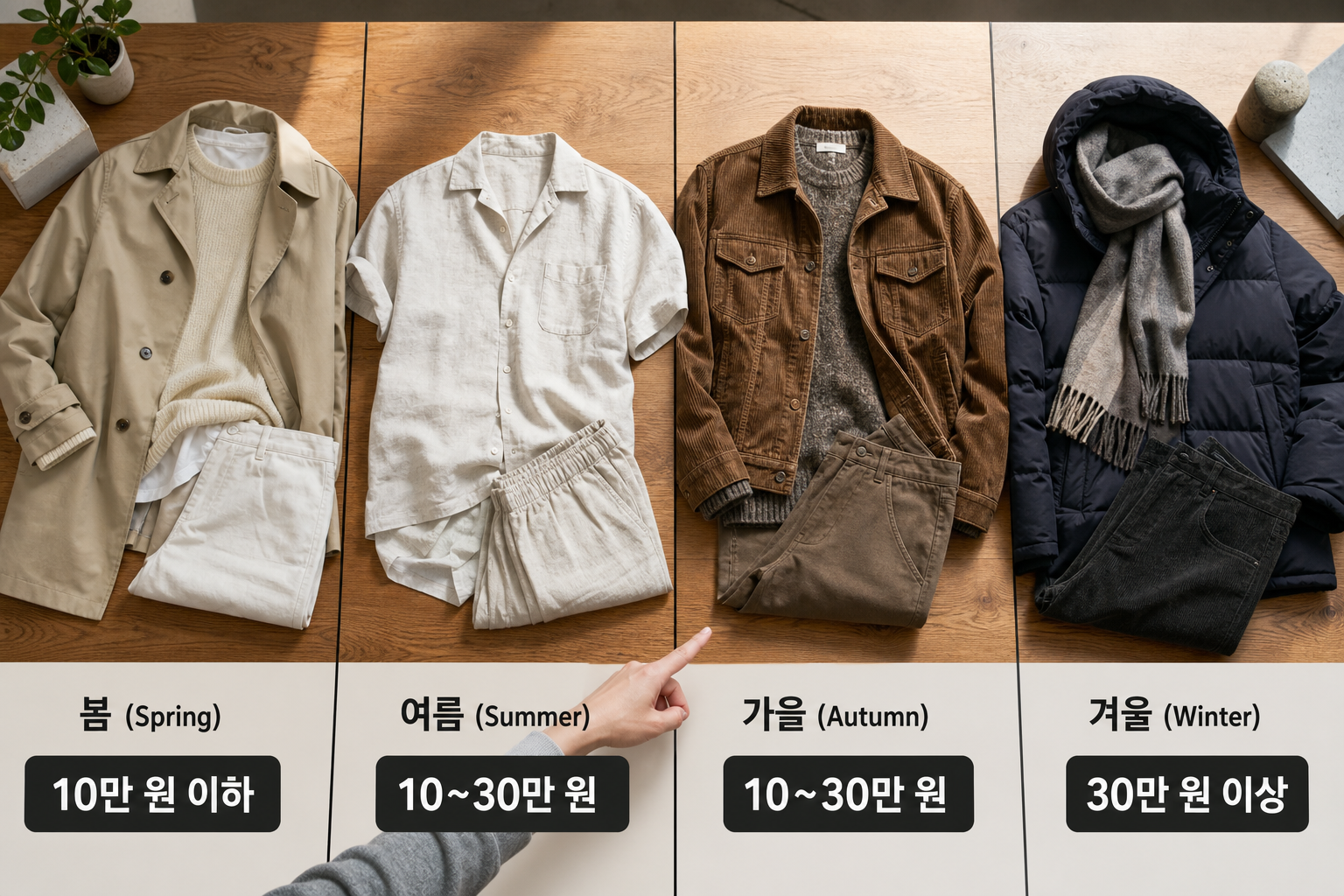 남성 계절 코디를 위한 연간 기본 전략