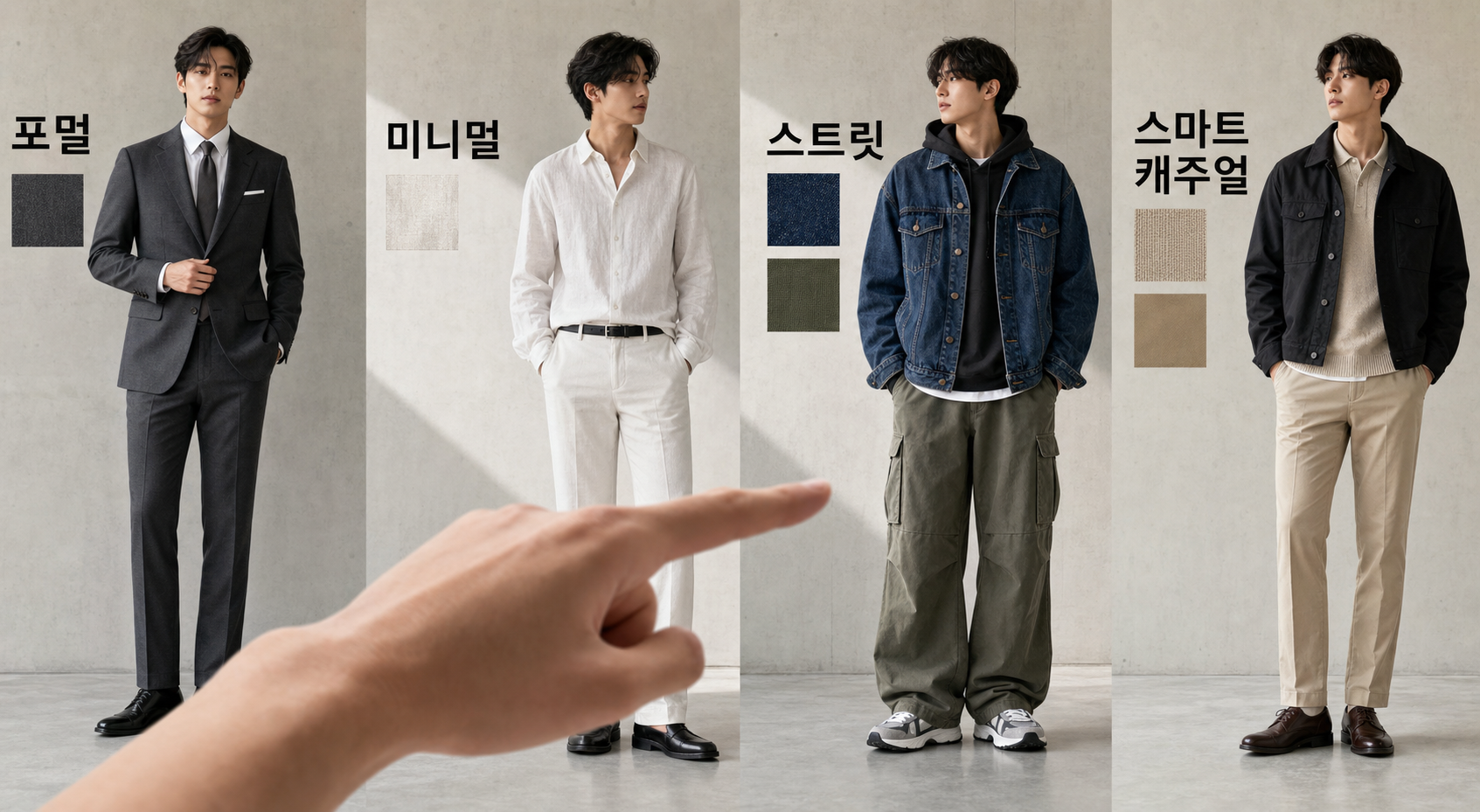 남성 무드별 코디를 위한 아이템 선택 기준